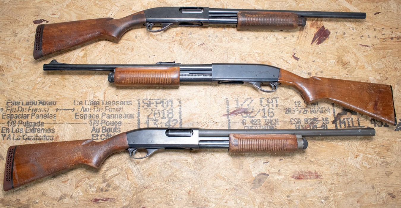 REMINGTON 870 Wingmaster 12 Gauge Police Trade-In Shotguns with 20-Inch Barrel